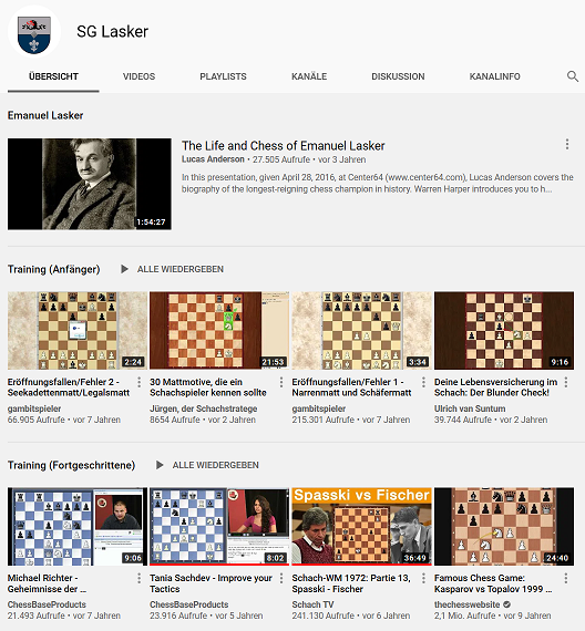 SG Lasker YouTube